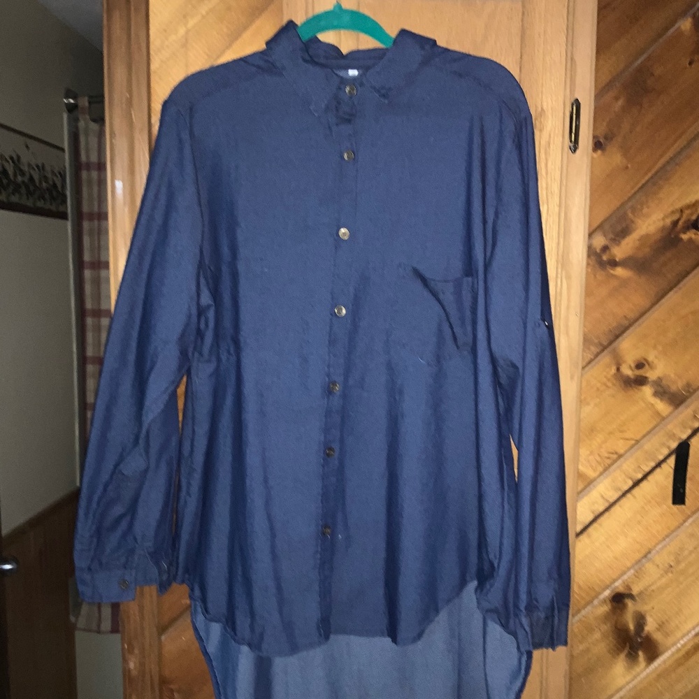Plus denim tunic